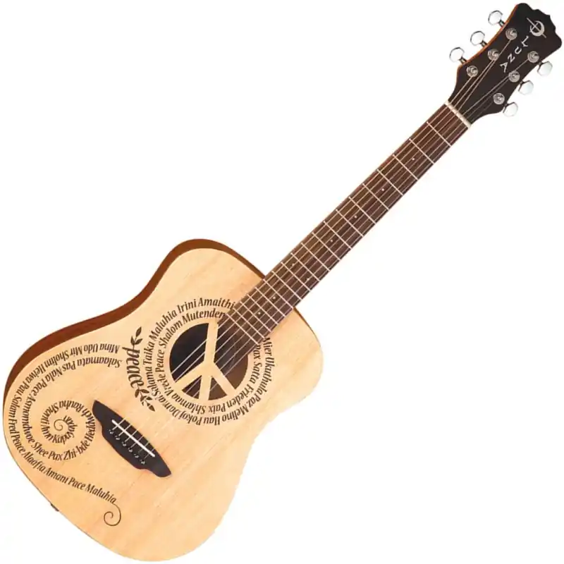 Taniej LUNA GUITARS Safari Peace Travel Guitar w/Gigbag gitara akustyczna 3/4