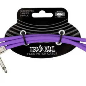 Do wyczerpania zapasów ERNIE BALL EB 6452 Kabel gitarowy efektowy purple 3-pack 15,24cm