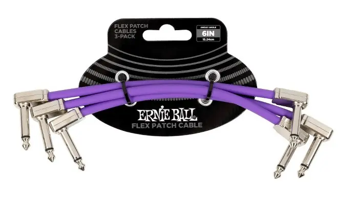Do wyczerpania zapasów ERNIE BALL EB 6452 Kabel gitarowy efektowy purple 3-pack 15,24cm