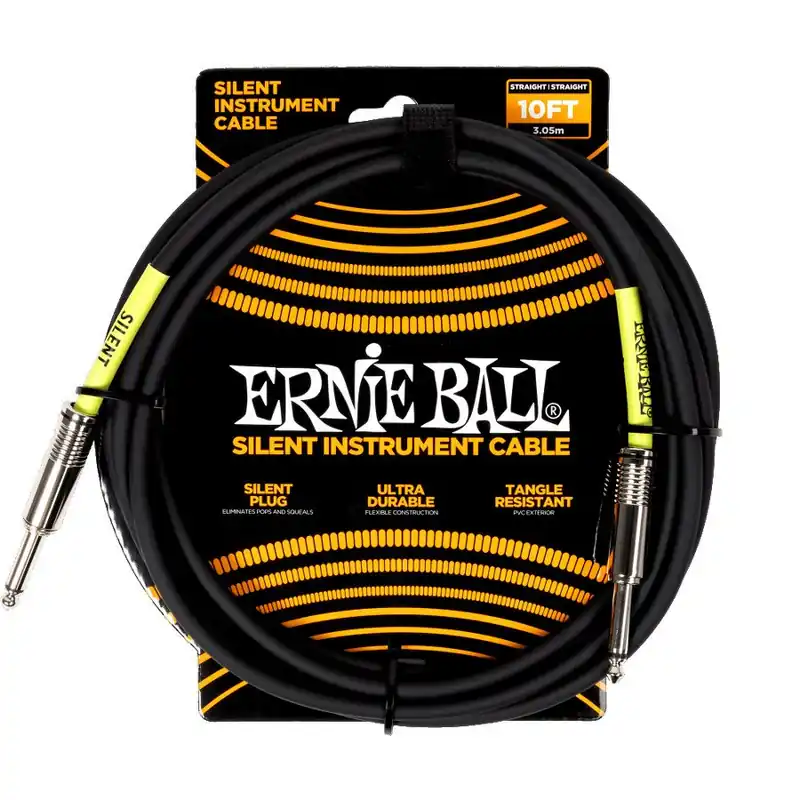 Kup online ERNIE BALL EB 6472 Klasyczny cichy kabel instrumentalny, prosty/prosty 10‘/3m czarny