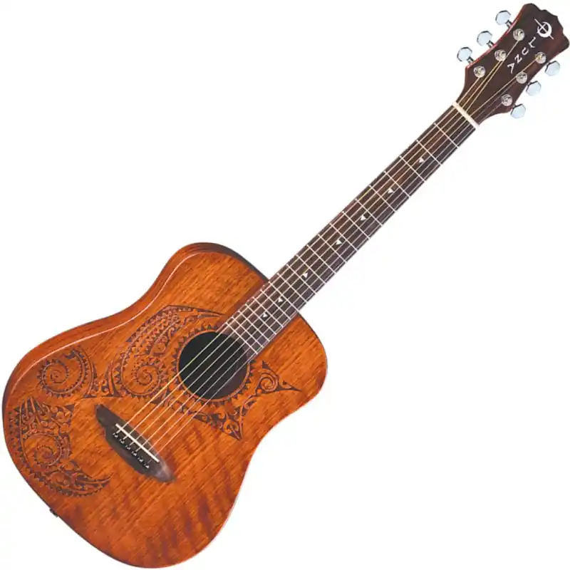Zamów teraz LUNA GUITARS Safari Tattoo Travel Guitar w/Gigbag gitara akustyczna 3/4
