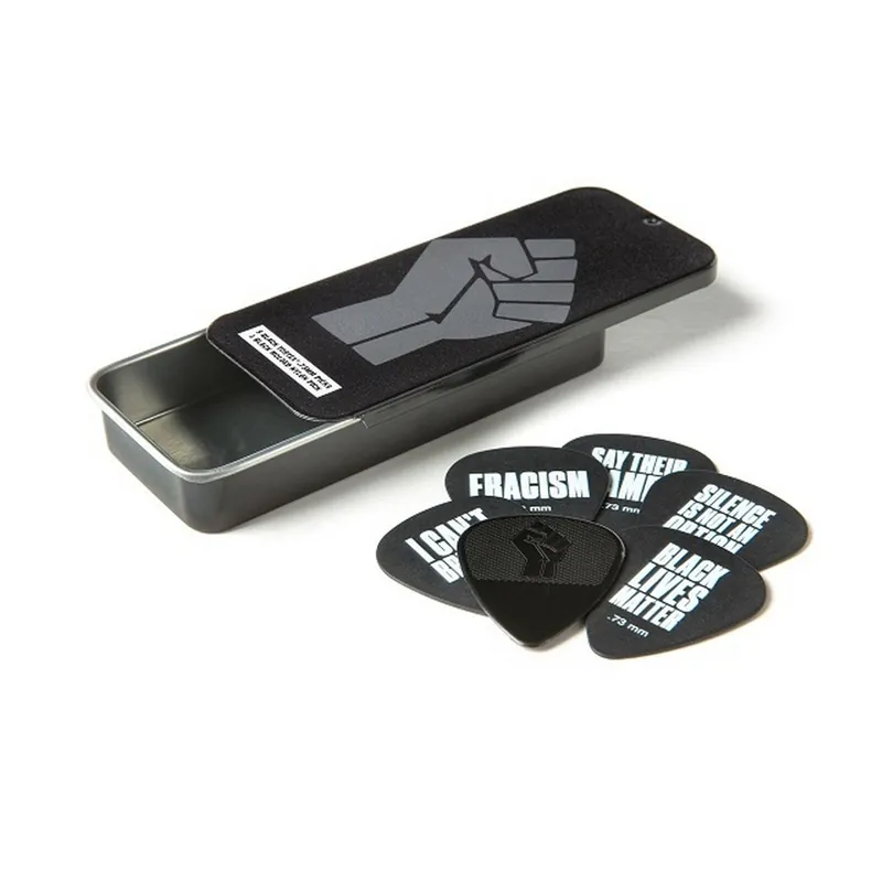 Bestseller Dunlop BLACK LIVES MATTER BLMT04 - kostki gitarowe 6szt z pudełkiem grubość 1.0 mm