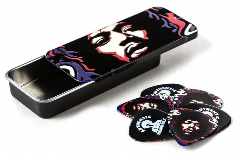 Dunlop Jimi Hendrix Star Haze Pick TIN - kostki gitarowe HEAVY - 6szt z pudełkiem Wyjątkowa oferta