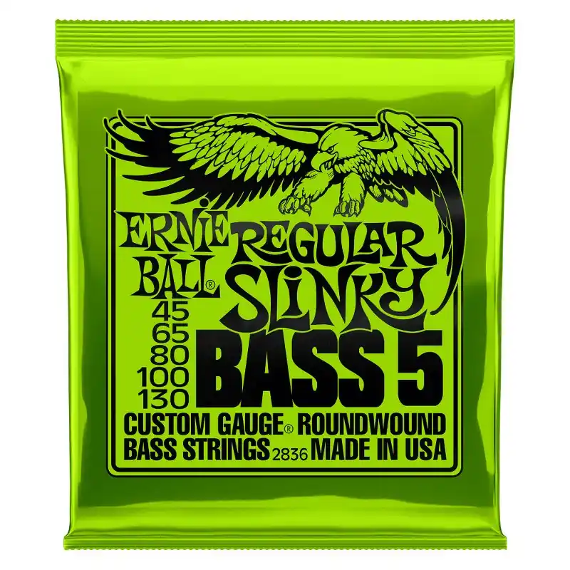 ERNIE BALL EB 2836 Regular Slinky struny do gitary basowej 5 strunowej 45-130 Szybka wysyłka