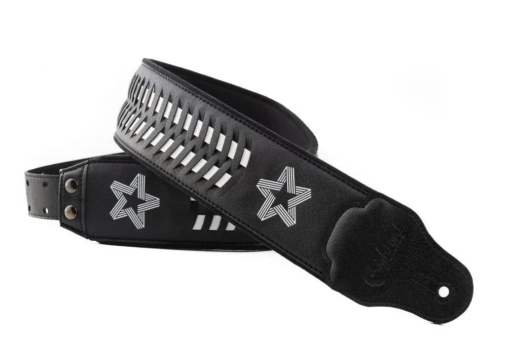 Niska cena RightOn Paul Turner Black Signature Bass Strap - do gitary skórzany