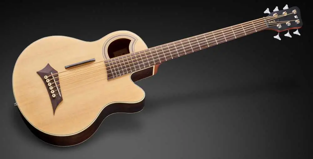 Premium ROCKBASS by Warwick ALIEN DELUXE, 6-String - Natural Transparent Satin, sześciostrunowa basowa gitara akustyczna