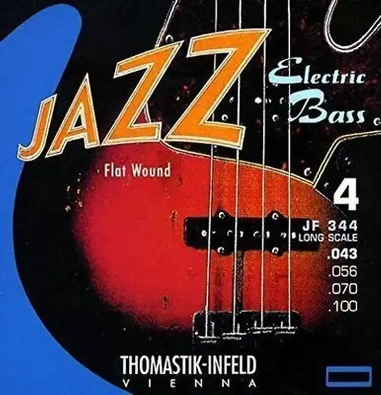 THOMASTIK JF 344 JAZZ FLATWOUND E-BASS GUITAR - Struny do gitary basowej szlify 43-100 Nie przegap