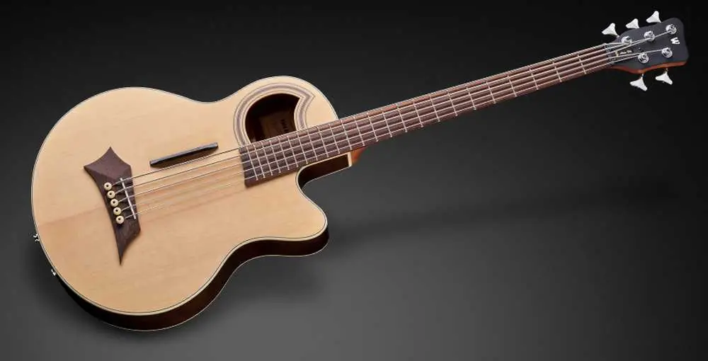 ROCKBASS by Warwick ALIEN DELUXE Hybrid Thinline, 5-String - Natural Transparent Satin, akustyczna gitara basowa Darmowy zwrot
