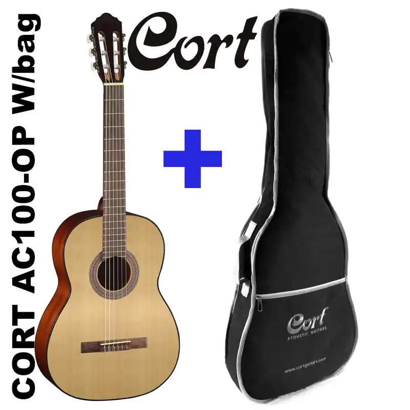 CORT AC100-SG W BAG Gitara klasyczna z pokrowcem Popularny