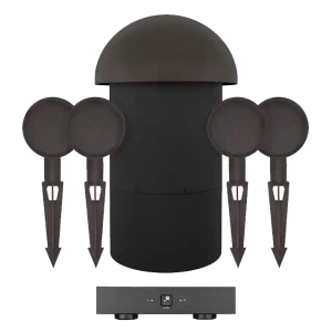 PATIO 4.1 SYSTEM W/SR 2-100 (4 - SATS, 1 - SUB, 1 - 2-100 AMP) Cena promocyjna