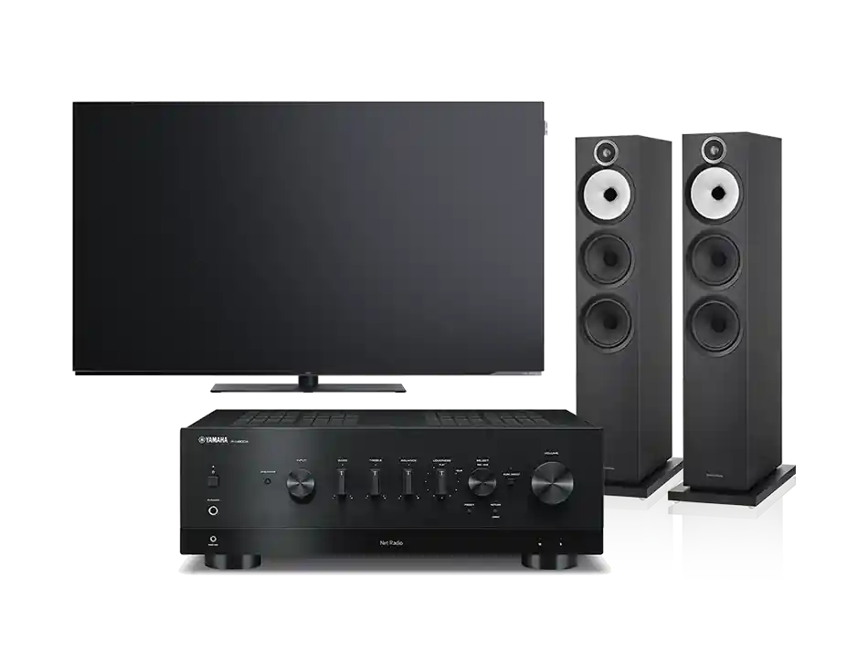 WE.SEE.OLED55 (czarny) + RN800A (czarny) + 603 S3 (czarny) Nowy