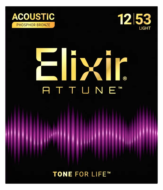 Nowy Elixir ATTUNE Phosphor Bronze Light 12-53 struny do gitary akustyczej 21052