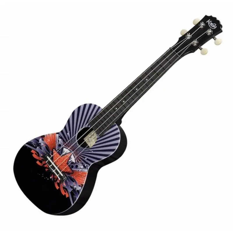 KORALA PUC-30-011 ukulele sopranowe Black With Red Star Super okazja