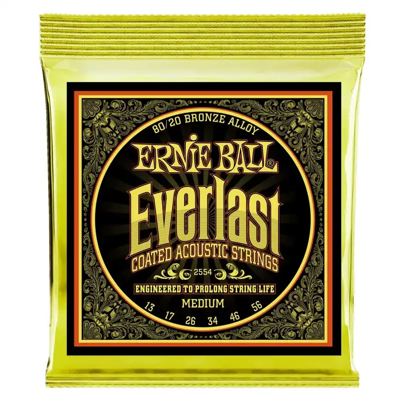 Ekspresowa dostawa ERNIA BALL EB 2554 EVERLAST Bronze Powlekane Struny do gitary akustycznej 13-56