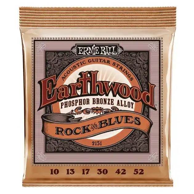 ERNIE BALL EB 2151 Struny do gitary akustycznej EARTHWOOD PHOSPHOR BRONZE 10-52 Wysoka jakość