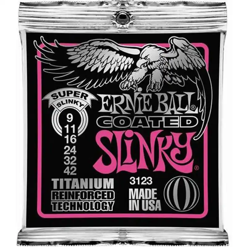 Zamów dziś ERNIE BALL EB 3123 RPS SUPER SLINKY COATED ELECTRIC TITANIUM struny do gitary elektrycznej 9-42