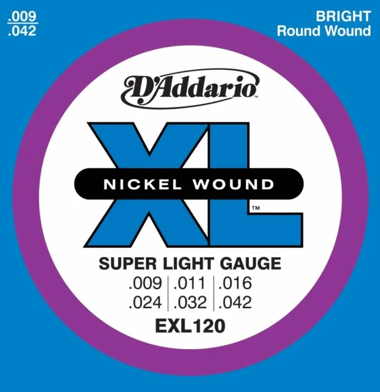 Nowy D‘addario EXL120/5SOS 5KPL struny do gitary elektrycznej 9-42 + tuner SOS