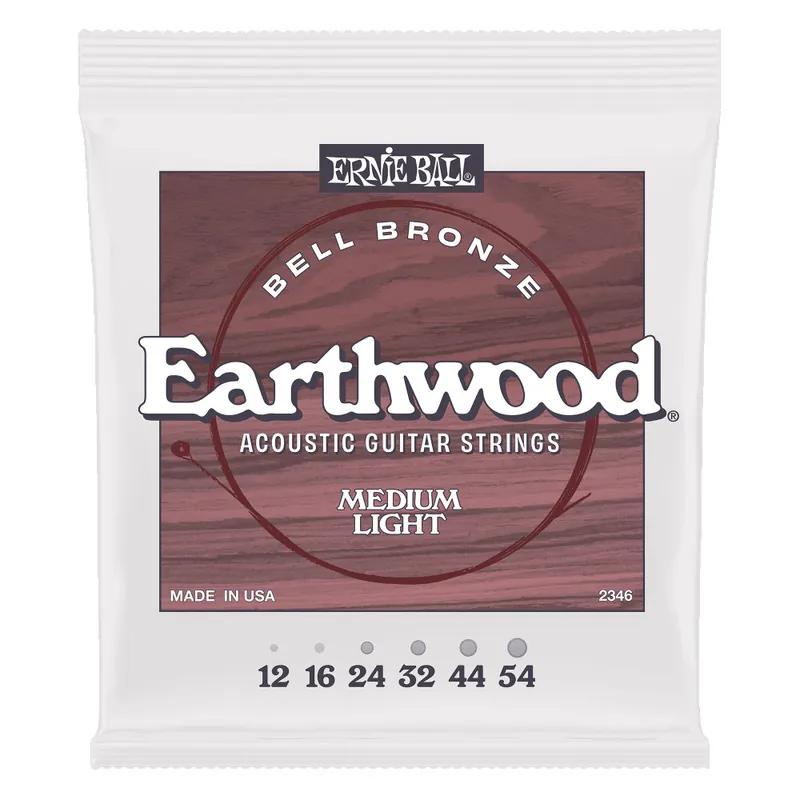 Szybka dostawa ERNIE BALL EB 2344 Struny do gitary akustycznej Medium Light Earthwood Bell Bronze 12-54