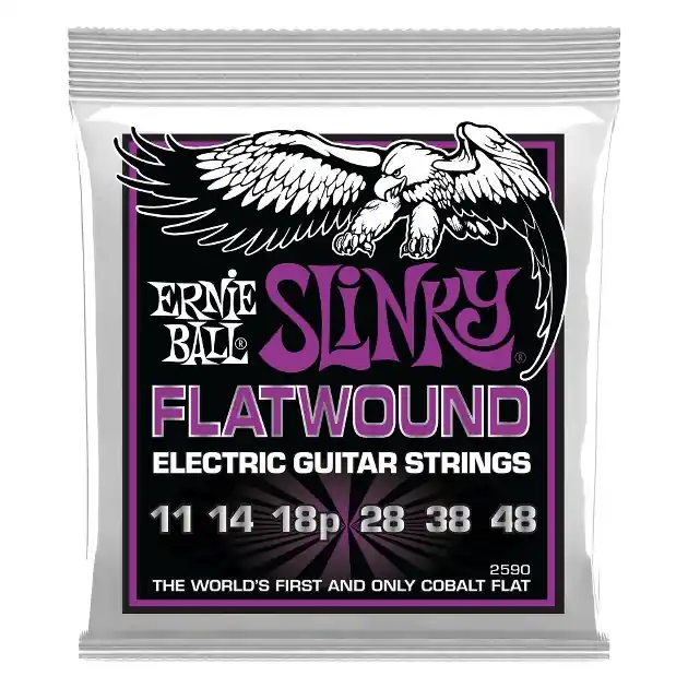 Najlepsza cena ERNIE BALL EB 2590 Struny do gitary elektrycznej szlify Flatwound 11-48