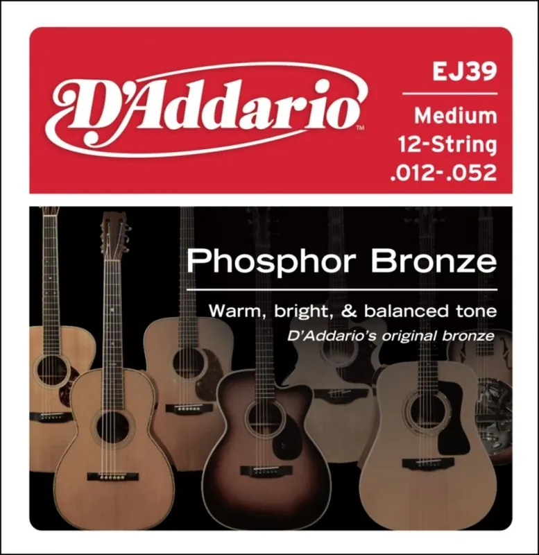 D’Addario EJ39 struny do gitary akustycznej 12 strunowej 12-52/12-30 Oferta czasowa