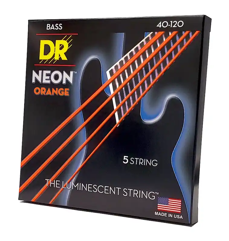 Popularny DR NOB540 NEON ORANGE - Struny do gitary basowej 40-120