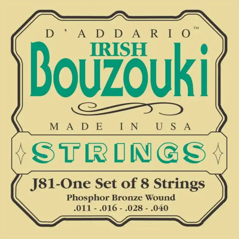 Bezpieczna płatność D’Addario J81 struny do irlandzkiego Bouzouki 11-40