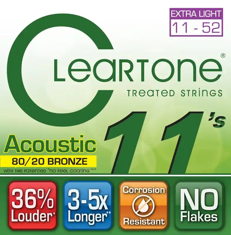 Oferta limitowana Cleartone CT 7611 Acoustic EMP 80/20 Bronze struny do gitary akustycznej extra light 11-52
