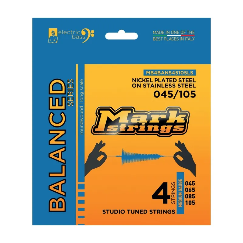 Hit sprzedaży MarkBass 4 BALANCED 45-105 Nickel on Steel - Struny Do Gitary Basowej (MB4BANS45105LS)
