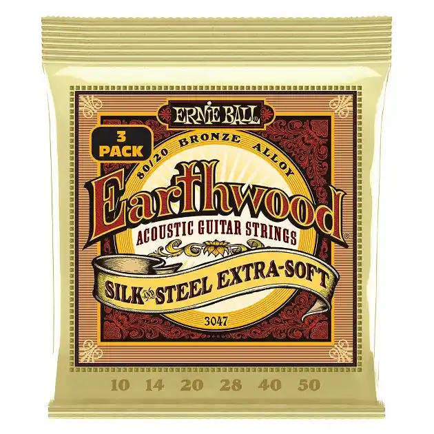 ERNIE BALL EB 3047 Struny do gitary akustycznej 3-pack EARTHWOOD 80-20 BRONZE 10-50 Zamów teraz