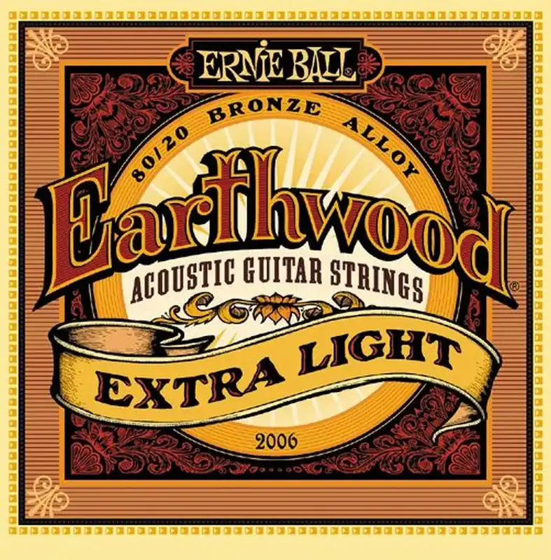 Sprawdź teraz ERNIE BALL EB 2006 EARTHWOOD 80-20 BRONZE struny do gitary akustycznej 10-50