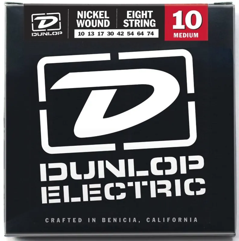 DUNLOP DEN1074 Struny do gitary elektrycznej 8-strunowej 10-74 Szybka wysyłka
