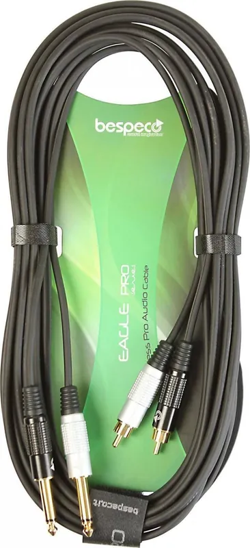 Kable 2x Jack 6.3mm - 2x RCA Bespeco EAY2JR300 3m Obniżka ceny