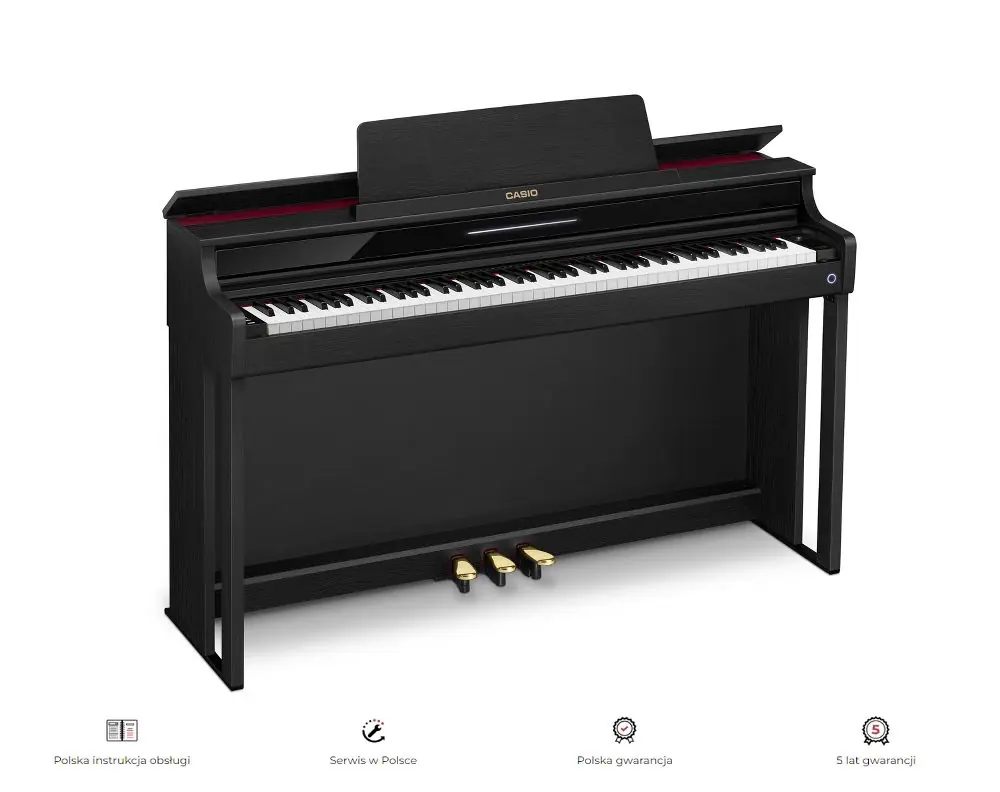 CASIO AP-550 BK Pianino cyfrowe z drewnianą klawiaturą CZARNE Wyprzedaż