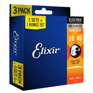 Do wyczerpania zapasów Elixir 16542 NanoWeb Light 10-46 Pack 2+1