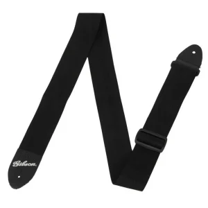 Oferta limitowana Gibson GSB10 Regular Style 2 Safety Strap Jet Black pasek gitarowy
