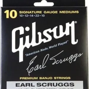 Oferta limitowana Gibson Earl Scruggs 010-022 Medium SBG-ESM – struny do banjo