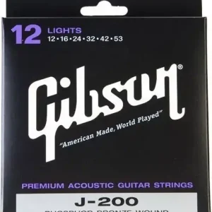 Nie przegap Gibson J-200 Deluxe Phos Bronze 012-052 Light SAG-J200L