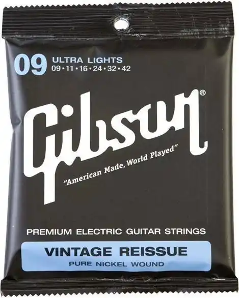 Promocja Struny do gitary elektrycznej Gibson Vintage Reissue 009-042 SEG-VR9
