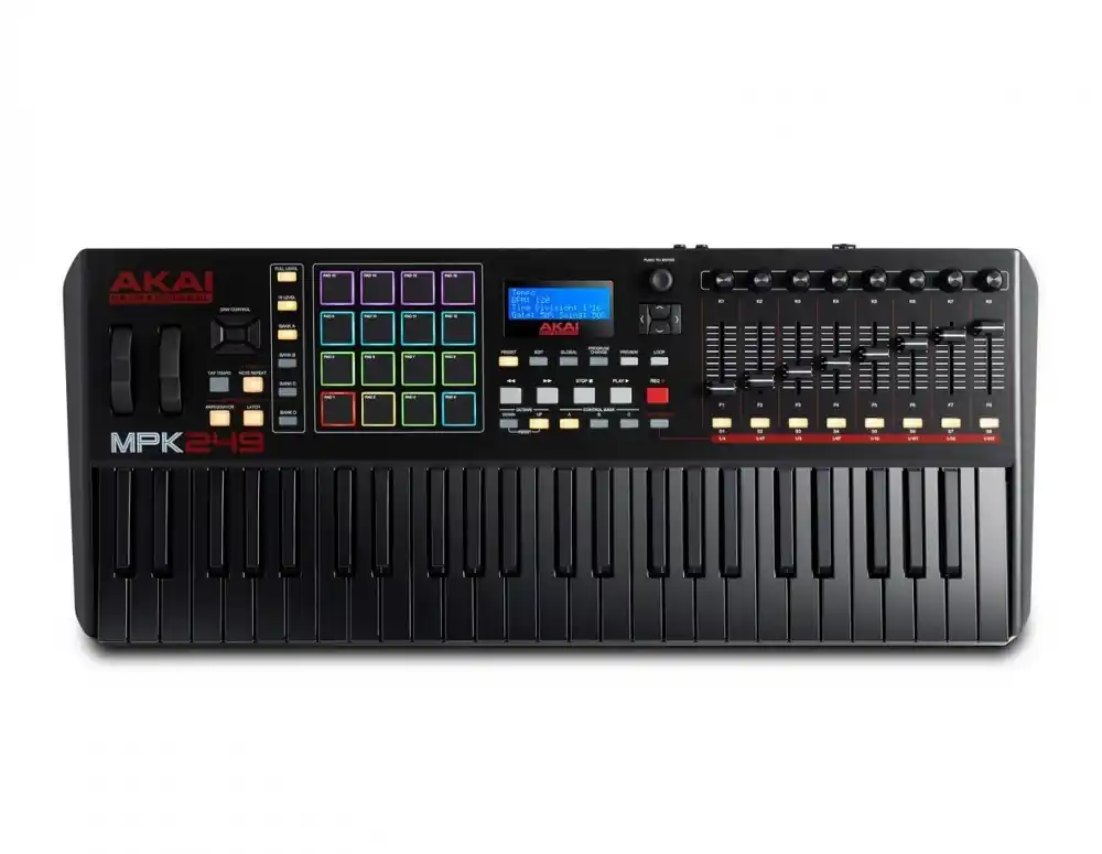 Popularny AKAI MPK 249 BE Klawiatura Sterująca USB / MIDI