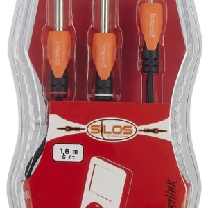 Taniej Kabel Bespeco Jack TRS 3,5mm/ 2x jack TS 6,3mm SLYMSJ180 1,8m