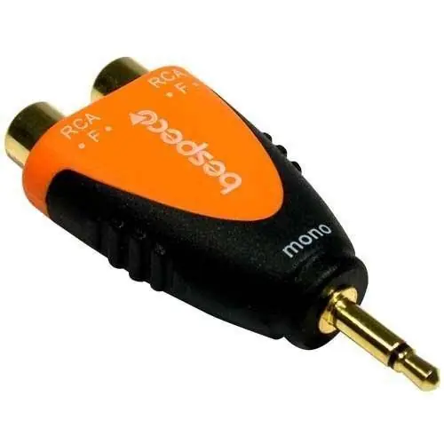 Darmowy zwrot Bespeco SLAD 375 – adapter Jack 3,5 mm TS / 2x RCA in