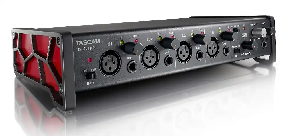 TASCAM US-4x4HR - Interfejs USB audio/MIDI wysokiej rozdzielczości (4 wejścia, 4 wyjścia) Taniej