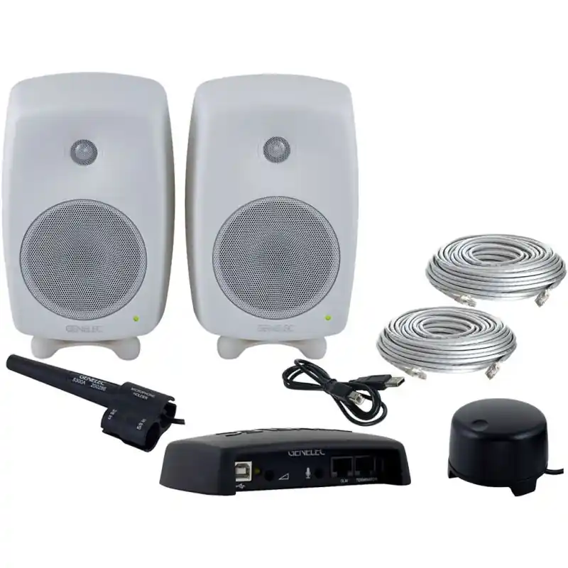 GENELEC 8330AWM-PACK Monitory DSP dwudrożne bliskiego pola network adapter kontroler głośności kolor biały Szybka dostawa