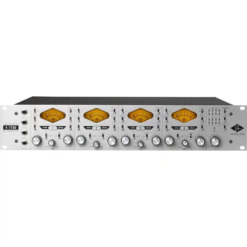 UNIVERSAL AUDIO UA - 4-710d - Mic Pre/AD czterokanałowy przedwzmacniacz mikrofonowo-instrumentalny Super okazja