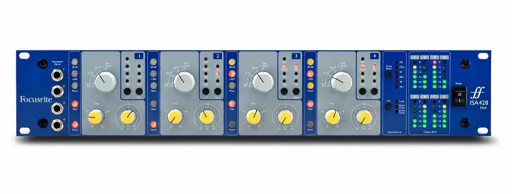 FOCUSRITE ISA 428 MKII - przedwzmacniacz mikrofonowy w wersji 4-kanałowej Nie przegap