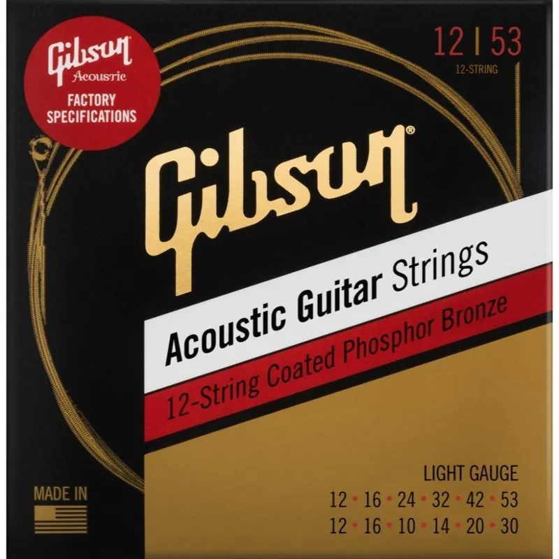 Zniżka Gibson SAG-PB12L Phosphor Bronze – struny do gitary 12-strunowej