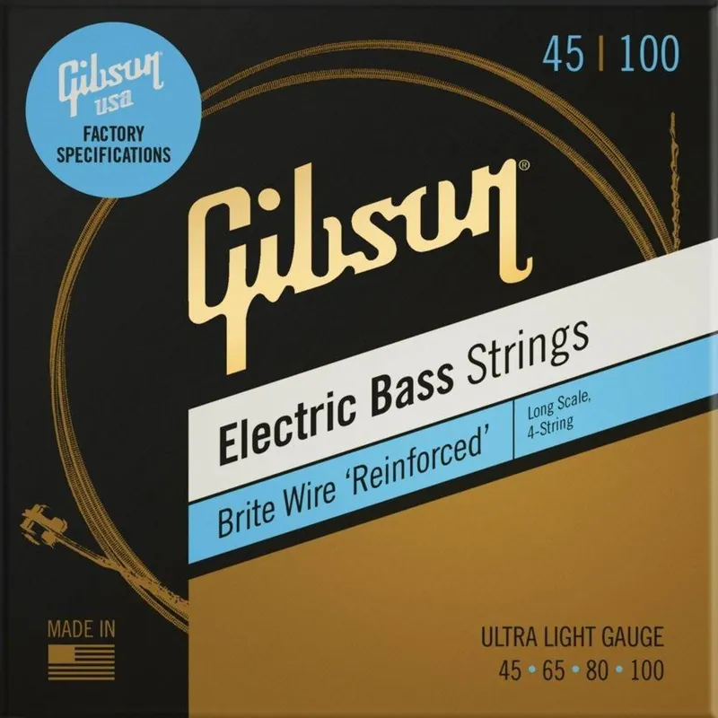 Wyjątkowa oferta Gibson SBG-LSUL Long Scale Brite Wire Electric Bass Strings, 4-String, Roundwound struny basowe