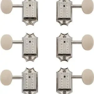 Gibson Deluxe White Button Tuner Set, Vintage Nickel - zestaw kluczy Zamów dziś