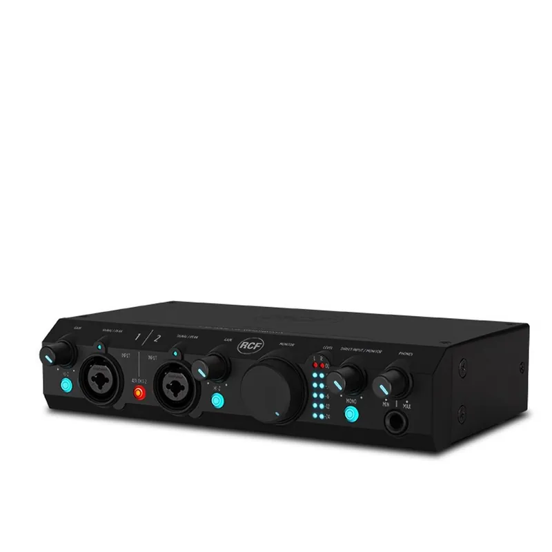 RCF TRK PRO 2 - Interfejs audio USB 2.0, 24bit/192kHz, 2 przedwzmacniacze mikrofonowe, 2 wyjścia Wyjątkowa oferta