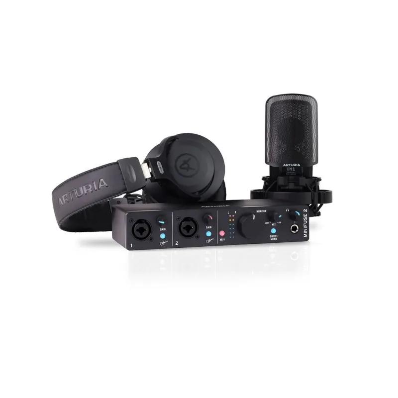 Tylko do końca tygodnia ARTURIA MiniFuse Recording Pack Black - zestaw do homerecordingu, interfejs audio USB, słuchawki, mikrofon